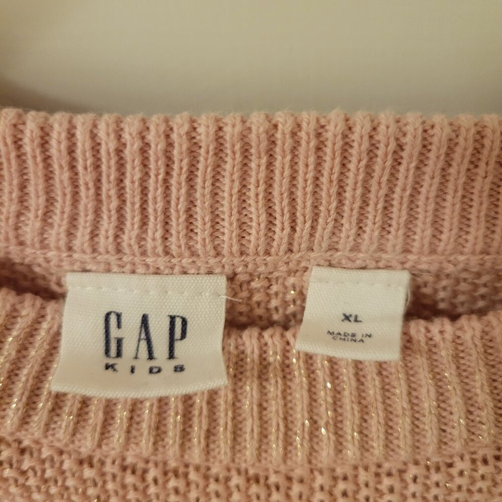 Gap Girl's XL Pink Shimmer Sweater - Picture 2 of 4